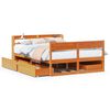 vidaXL Bedframe zonder matras massief grenenhout wasbruin 160x200 cm