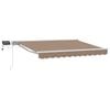 vidaXL Handmatige Luifelhouder met LED's Taupe 2,5 x 2 m