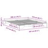 vidaXL Bedframe Wit 200 x 210 cm Massief grenenhout