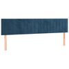 vidaXL Boxspring met matras fluweel donkerblauw 180x200 cm