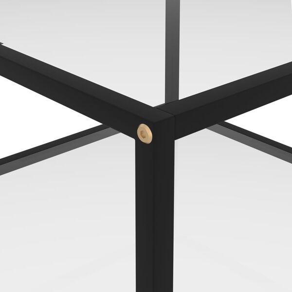 vidaXL Salontafel 60x60x35 cm gehard glas transparant