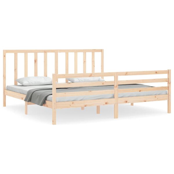 vidaXL Bedframe zonder matras massief grenenhout 200x200 cm