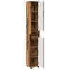 vidaXL Badkamer Kast Oud Hout 30,5 x 30 x 195 cm Bewerkt hout