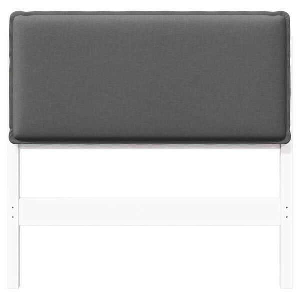 vidaXL Gestoffeerd hoofdbord met hoofdeinde Wit en Lichtgrijs 80 cm