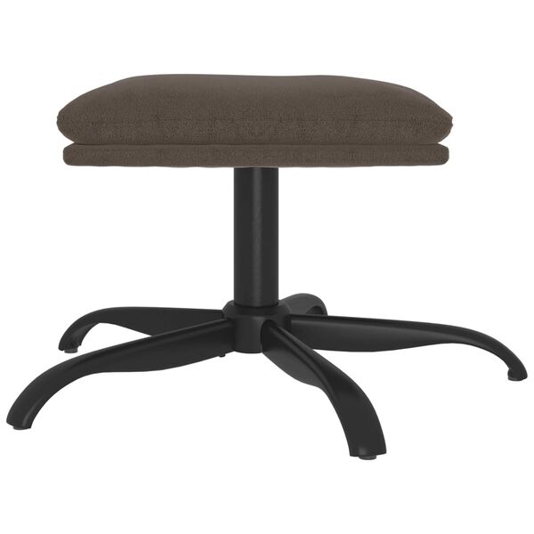 vidaXL Voetenbank 60x60x36 cm microvezelstof donkergrijs