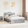 vidaXL Bedframe met hoofdeinde Beton 160 x 200 cm Massief grenenhout