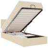 vidaXL Ottoman bed met matras 90x190cm stof cr&egrave;mekleurig