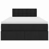 vidaXL Opbergbed met matras met matras Zwart 120 x 200 cm Bewerkt hout