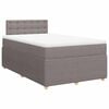 vidaXL Boxspring met matras stof taupe 120x190 cm