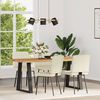 vidaXL Eetkamerstoelen 4 st fluweel cr&egrave;mekleurig