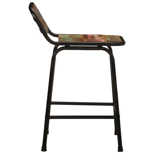 vidaXL Barkrukken 2 st 46x35,5x70 cm massief gerecycled hout