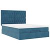 vidaXL Ottoman bed met matrassen en LED's 140x190cm fluweel