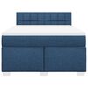 vidaXL Boxspring met matras stof blauw 140x190 cm