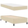 vidaXL Boxspringbed met matras Cr&egrave;me 90 x 190 cm Stof