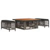 vidaXL Tuin eettafelset 3 st Grijs en Donkergrijs poly rattan