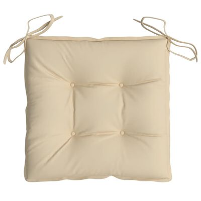 vidaXL Stoelkussens 4 st 40x40x7 cm oxford stof beige