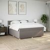 vidaXL Boxspring met matras stof taupe 180x200 cm