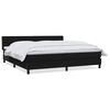 vidaXL Boxspring met matras fluweel zwart 200x210 cm