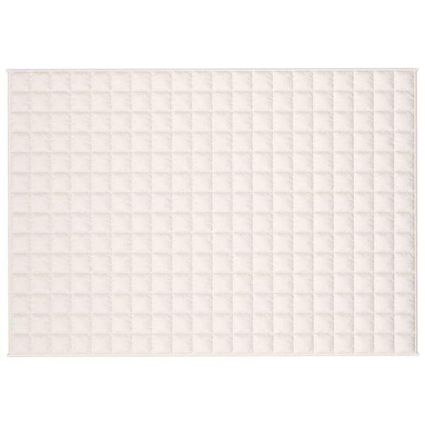 vidaXL Verzwaringsdeken 140x200 cm 10 kg stof lichtcr&egrave;mekleurig