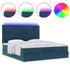 vidaXL Ottoman bed met matrassen en LED's 180x200cm fluweel