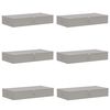 vidaXL Opbergbox 6 st Nonwoven stof 90 x 48 x 15 cm 64,8 L Grijs