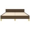 vidaXL Bedframe zonder matras stof donkerbruin 140x190 cm