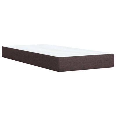 vidaXL Boxspring met matras stof donkerbruin 80x200 cm