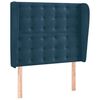 vidaXL Hoofdbord met randen 83x23x118/128 cm fluweel donkerblauw