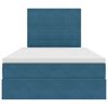 vidaXL Opbergbed met LED met matras met LED Blauw 120 x 190 cm Fluweel