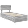 vidaXL Bedframe met hoofdeinde Grijs Sonoma 75 x 190 cm Bewerkt hout