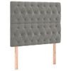 vidaXL Hoofdbord lichtgrijs 90x7x118/128 cm fluweel
