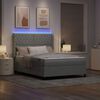 vidaXL Boxspringbed met hoofdeinde Lichtgrijs 140 x 190 cm Fluweel