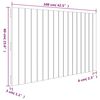 vidaXL Wandhoofdbord 108x3x60 cm massief grenenhout wit