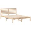 vidaXL Bedframe met hoofdeinde Bruin 140 x 190 cm Massief grenenhout