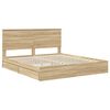 vidaXL Opslag bed met lade Sonoma Eiken 180 x 200 cm Bewerkt hout