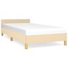 vidaXL Bedframe met hoofdeinde zonder matras 90x200 cm stof cr&egrave;me
