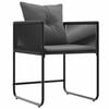 vidaXL Stoel 4 st Zwart en Anthraciet PE Rattan
