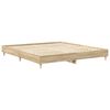 vidaXL Bedframe zonder matras 200x200cm spaanplaat sonoma eikenkleurig