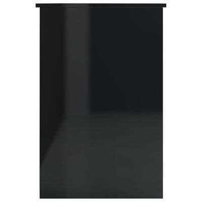 vidaXL Bureau 100x50x76 cm bewerkt hout hoogglans zwart