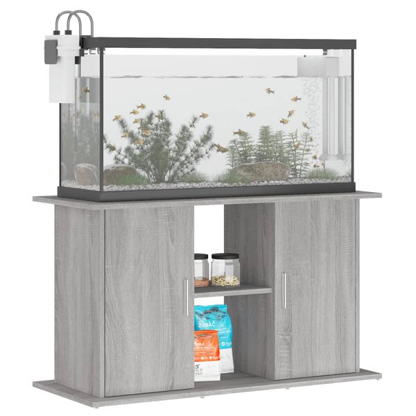 vidaXL Aquariumstandaard 101x41x58 cm bewerkt hout grijs sonoma eiken