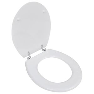 vidaXL Toiletbril simpel ontwerp MDF wit