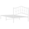 vidaXL Bedframe met hoofdbord metaal wit 100x200 cm
