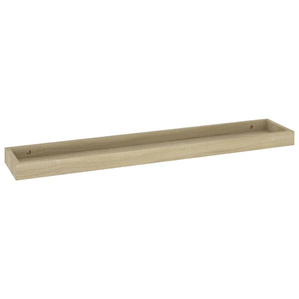 vidaXL Wandschappen 2 st Loggia 80x15x4 cm MDF eikenkleurig