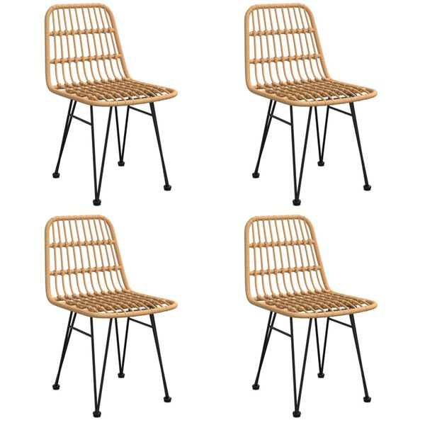 vidaXL 5-delige Tuinset poly rattan