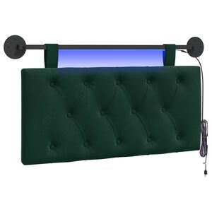 vidaXL Hangend hoofdbord Donkergroen Fluweel