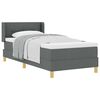 vidaXL Boxspringbed met matras Donkergrijs 200 x 100 cm Polyester