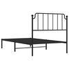 vidaXL Bedframe met hoofdbord metaal zwart 100x190 cm