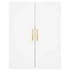 vidaXL Hoge kast 69,5x34x180 cm bewerkt hout wit
