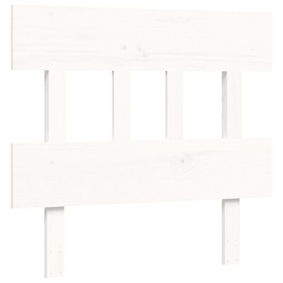 vidaXL Seniorenbed met hoofdbord massief hout wit 100x200 cm