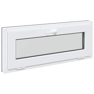 vidaXL Kelderraam RISOR 110 x 40 cm PVC en glas Antracietkleurig